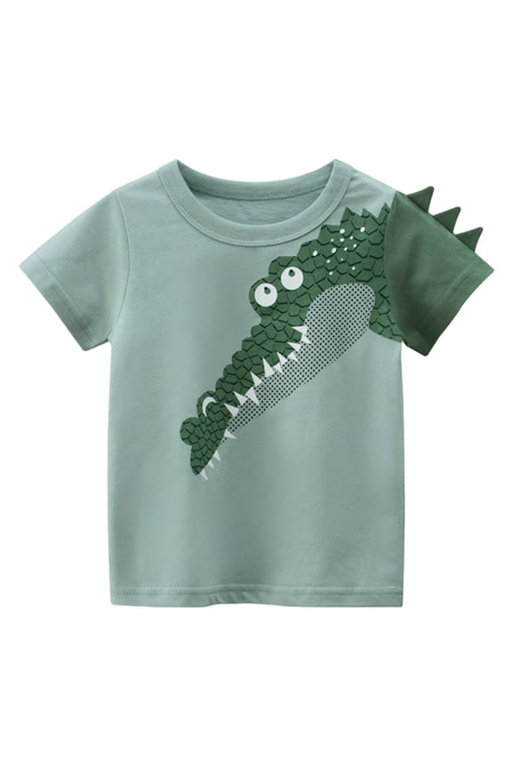 Toddler Girls Boys Summer Blouses Tops,1-10 Years Children's Summer Children's Short-sleeved T-shirt Baby Boys Clothes