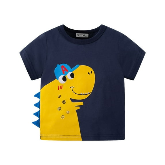 TAGOLD Toddler Girls Boys Summer Blouses Tops,1-8 Years Summer Children's Dinosaur Short Sleeved T-shirt For Boys Top