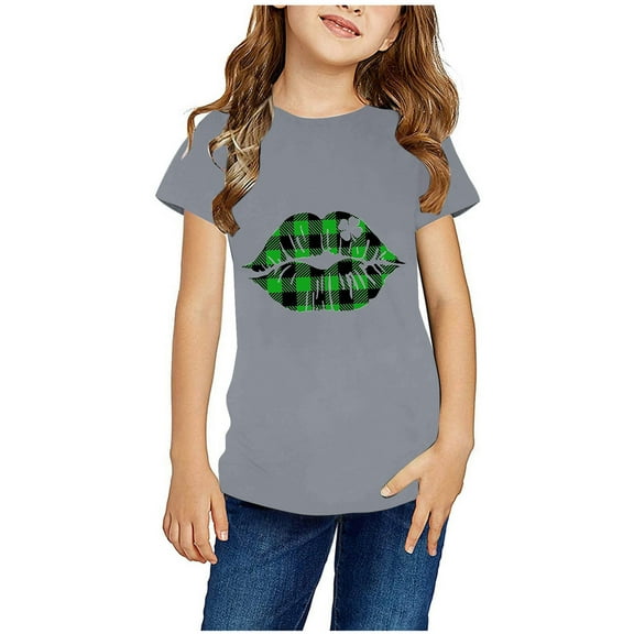 TAGOLD Toddler Girls Boys Summer Blouses Tops,Toddler Kids Boys Girls Fashion Cute Round Neck Print Short Sleeve Top