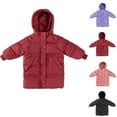 thumbnail image 1 of TAGOLD Winter Coats for Girls 3 - 10 Year Solid Mid - Length Hooded Down Coat Thickened Warm - Long Sleeve, 1 of 3
