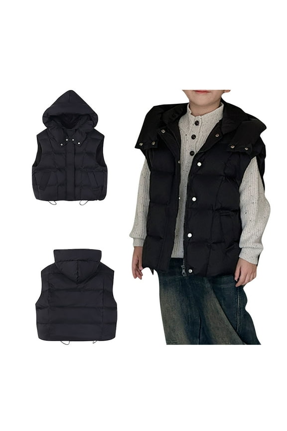 Winter Coats for kids,Kids Fall Winter Jacket Coats, Boys And Girls' Down New Item Children's Medium And Large Children's Hooded Versatile Jacket Worn For Warmth