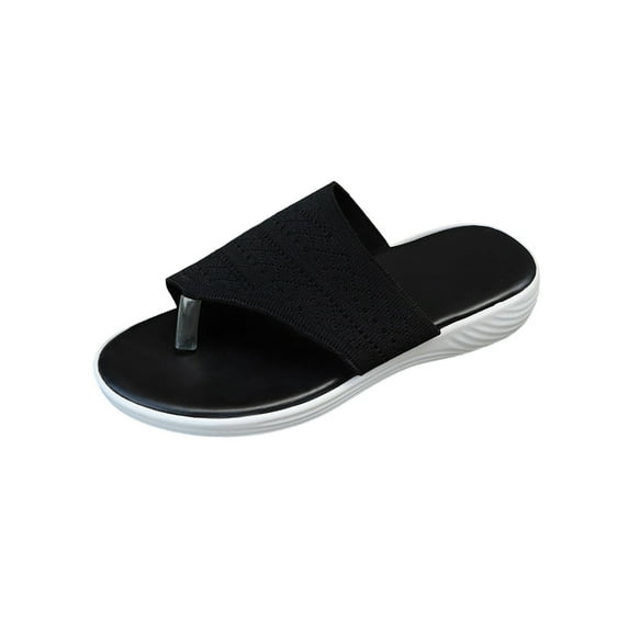 TAGOLD Women's Slippers,Women's Fashionable Casual Comfortable Outerwear Plus Size Versatile Solid Color Breathable Mesh Round Toe-Opening Pinch Toe Flat Slippers