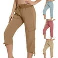 thumbnail image 1 of TAGOLD Women's Summer Athletic Shorts Pants,Casual Plus Size Short Pants for Womens,Cargo Sweatpants For Women Casual Baggy Cargo Pants Drawstring Comfy Athletic Joggers Pants With Pockets, 1 of 4