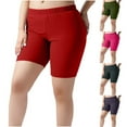 thumbnail image 1 of TAGOLD Women's Summer Athletic Shorts Pants,Casual Plus Size Short Pants for Womens,Fashion Women's Plus Size Yoga Pants Shorts Solid Color Elastic Waist, 1 of 4