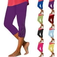 thumbnail image 1 of TAGOLD Women's Summer Athletic Shorts Pants,Casual Plus Size Short Pants for Womens,Women's Summer High Waisted Lace Splicing Solid Color Capris Matching Fitting Yoga Gym 3/4 Pants, 1 of 5