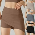 thumbnail image 1 of TAGOLD Women's Summer Athletic Shorts Pants,Casual Plus Size Short Pants for Womens,Women's Summer Solid Color Casual Drawstring Length Adjustable High Waist Sports Short Skirt Pants, 1 of 5