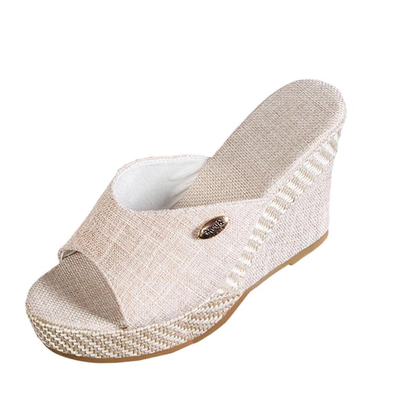 TAGOLD Women's Wedges Shoes,Women's /Summer Fashionable Casual Versatile Solid Colo Wedge Heels Shoes