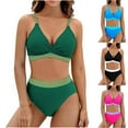 thumbnail image 1 of TAGOLD Womens Bikinis Set Color Backless Adjustable Strap TwoPiece Swimsuit With Bottoms For Swimsuit, 1 of 4