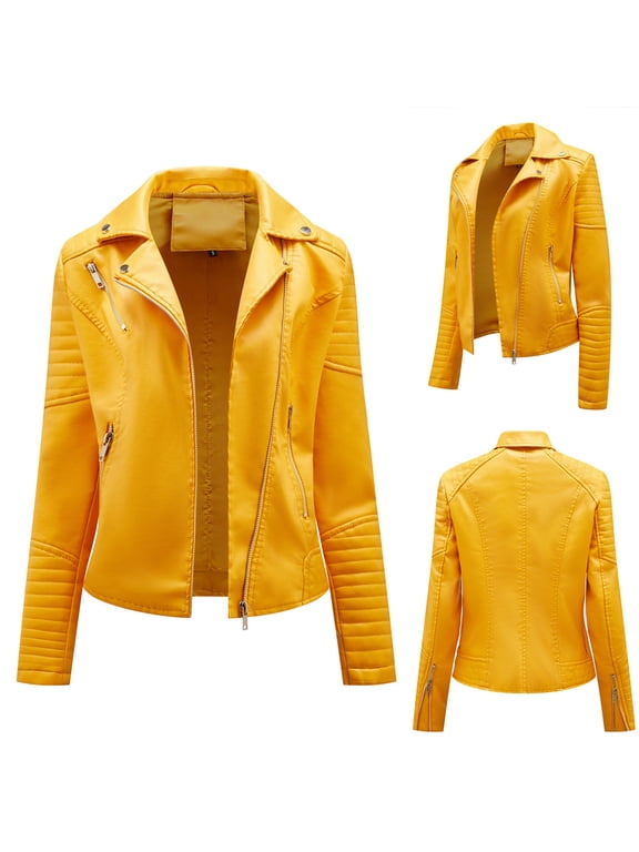 Womens Coats,Womens Warm Long Sleeve Jacket Slim Winter Parkas Faux Leather Hoodless Coats