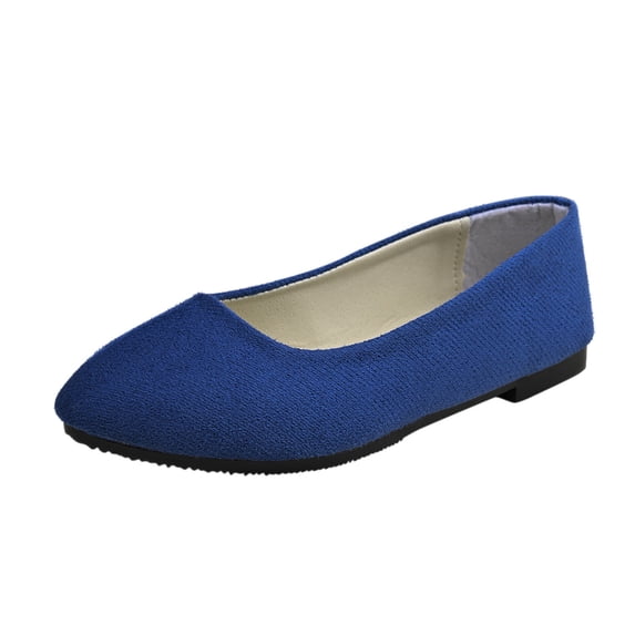 TAGOLD Womens Flats Shoes,Women's Fashionable Casual Versatile Plus Size Loafers Solid Color Round Toe Closed Toe Flat Soft Sole