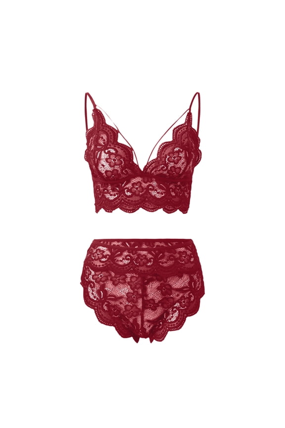 Womens Lingerie Bra, Women Lingerie Sexy Lace Lingerie Set Underpants Love And Suspended Underwear Set