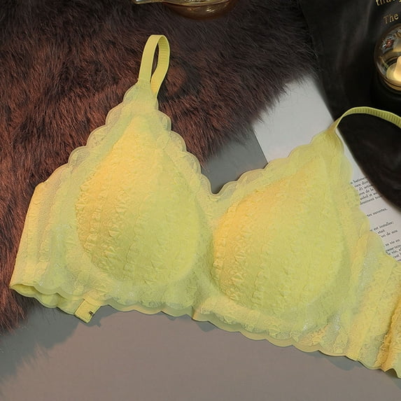 TAGOLD Womens Plus Size Bra Clearance,Summer Casual Bras for Womens,Women's Seamless Lingerie Small Chest Push-up Sexy Thin Bra No Underwire Breast Sagging Back Lace Bra