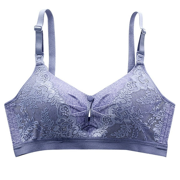 TAGOLD Womens Plus Size Bra,Summer Casual Bras for Womens,Womens Breastfeeding Bra Gathering For Stylish Pregnant Womens Underwear During Pregnancy Front Button Feeding Thin Style