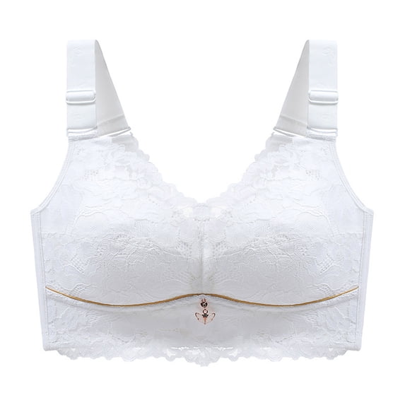 TAGOLD Womens Plus Size Bra,Summer Casual Bras for Womens,Women Fashion Sports Lace Bra Wire Free Underwear One-Piece Bra Everyday Underwear