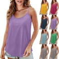 thumbnail image 1 of TAGOLD Womens Round-Neck Camisoles Solid Color Sleeveless Summer Casual Cami Tank Top, 1 of 5