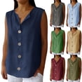 thumbnail image 1 of TAGOLD Womens Round-Neck Tank Top Solid Color Neck Loose Casual Summer Tank Top, 1 of 5