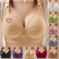 thumbnail image 1 of TAGOLD Womens Summer Bras,Plus Size Casual Bras for Woman's Printing Gathered Together Large Size Daily Bra Underwear No Rims, 1 of 5