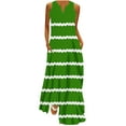 thumbnail image 1 of TAGOLD Womens Summer Dress,Plus Size Casual Dress for Womens,Women Casual Loose Printed Tank Dress Beach V-neck Pocket Sundress Sleeveless Dresses Army Green XXL, 1 of 5