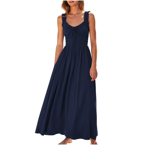 TAGOLD Womens Summer Dress Clearance,Plus Size Casual Dress for Womens,Women Fashion Sexy Summer Beach Casual Strap Skirt French Holiday Dress