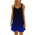 thumbnail image 1 of TAGOLD Womens Summer Dress,Plus Size Casual Dress for Womens,Women's Round Neck Sleeveless Gradient Tie Dyed Beach Dress Multicolor S, 1 of 5