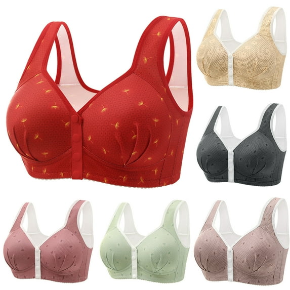 TAGOLD Womens Summer Plus Size Brs,Push Up Casual Bra for Womens,Women's Sexy Non Magnetic And Non Steel Ring Gathered Bra With Thin Cup And Adjustable Sexy Lace Bra Underwear