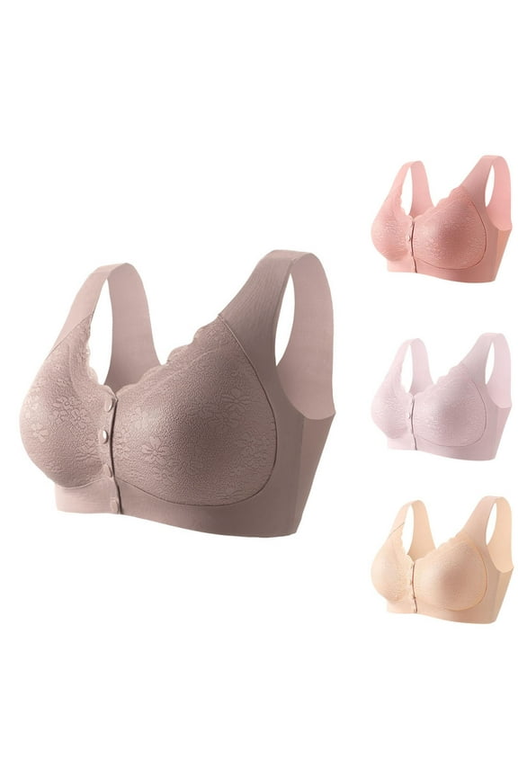 Womens Summer Plus Size Brs,Push Up Casual Bra for Womens,Women's Solid Color Blocking Lifting Gathering Folding Sagging Bra Lingerie For Women Daily Bra
