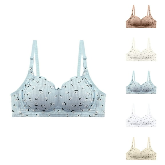 TAGOLD Womens Summer Plus Size Brs,Push Up Casual Bra for Womens,Women's Lingerie Student Girl Gathered Thin Without Steel Ring Girl's Bra