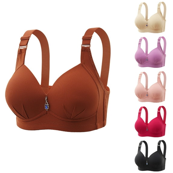 TAGOLD Womens Summer Plus Size Brs,Push Up Casual Bra for Womens,Women's Plus Size Bra Cover Beautiful Back Gathered Accessory Bra