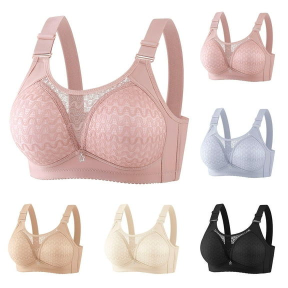 TAGOLD Womens Summer Plus Size Brs,Push Up Casual Bra for Womens,Women's Solid Color Seamless Nude Lifting Soft Support Bra For Women Everyday Bras