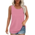 thumbnail image 1 of TAGOLD Womens Summer Short Sleeve Tops,Women's New Solid Color Round Neck Camisole Sleeveless, 1 of 5