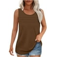 thumbnail image 1 of TAGOLD Womens Summer Short Sleeve Tops,Women's New Solid Color Round Neck Camisole Sleeveless, 1 of 5