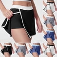 thumbnail image 1 of TAGOLD Womens Summer Shorts Color Elastic Waist Loose Skort Style Casual Lightweight Summer Shorts, 1 of 5