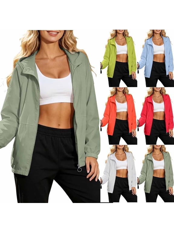 Womens Winter Hooded Casual Outwear & Jackets Solid Color Zip Up Hooded Loose Long Sleeve Casual Outer Coat With Side Pockets For Daily Street Wear