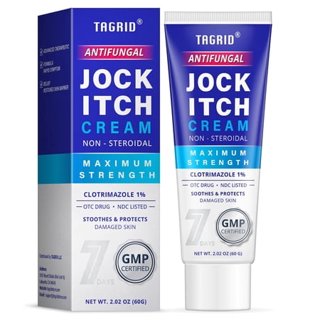 TAGRID Antifungal Jock Itch Cream Clotrimazole 1%:– Extra Strength Relief for Men & Women 60 g
