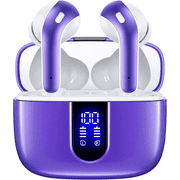TAGRY Bluetooth Headphones True Wireless Earbuds 60H Playback LED Power Display Earphones with Wireless Charging Case IPX5 Waterproof in-Ear Ear buds with Mic for TV Smart Phone Laptop Computer