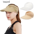 thumbnail image 1 of TAGVO 2 Pack Wide Brim Visor Hat for Women, Quick Dry Flexfit Sun Hat Wicking Beach Sunhat Adjustable Sports Caps UPF50+ Protection for Outdoors, 1 of 8