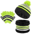 thumbnail image 1 of TAGVO 3 in 1 Warm Beanie Hat Scarf Gloves Set for Kids, Winter Thicken Fleece Thermal Knit Hat Scarf Gloves Set,for Kids children Boys Girls, Aged 3-6, Winter Accessories Sets, 1 of 7