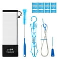 thumbnail image 1 of TAGVO Hydration Bladder Cleaning Kit, 6 in 1 Water Bladder Cleaner Set - 3 Brushes, Collapsible Hanger, 12 Cleaning Tablets & Carry Pouch, Water Reservoir Cleaning Tools for Hydration Backpack, 1 of 8