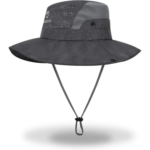 Tagvo Men Wide Brim UV Protection Sun Hat, Dark Gray