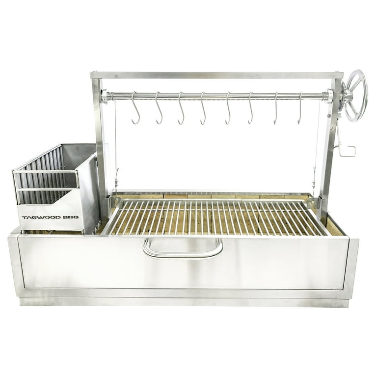 Tagwood BBQ Argentine Santa Maria Wood Fire & Charcoal Gaucho Grill | BBQ03SI Fully Assembled