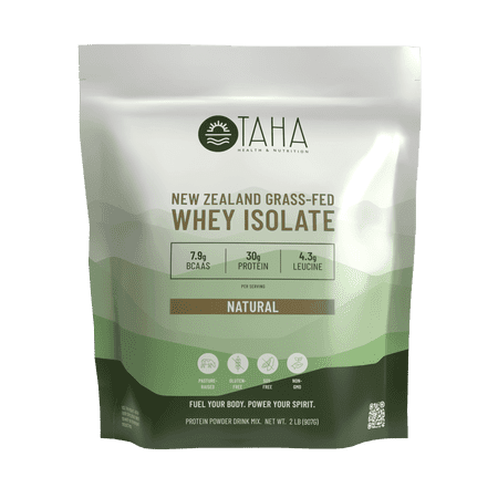 TAHA Whey Isolate - Natural/Unflavored, 2LB Pouch