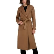TAHARI Womens Maxi Double Face Wool Blend Wrap Coat, Camel, Large