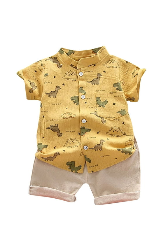 Baby Boy Clothes Outfits Tops+Pants Dinosaur T-shirt Toddler Cartoon Set Kids Baby Clothes 2-3 Years