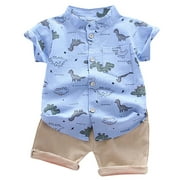 TAIAOJING Baby Boy Clothes Outfits Tops+Pants Dinosaur T-shirt Toddler Cartoon Set Kids Baby Clothes