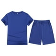 thumbnail image 1 of TAIAOJING Baby Boy Girl Summer Outfit Children Kid Soft Short Sleeve T Shirt Top Blouse And Shorts Casual Two Piece Set Causal Clothes Set 6-7 Years, 1 of 7