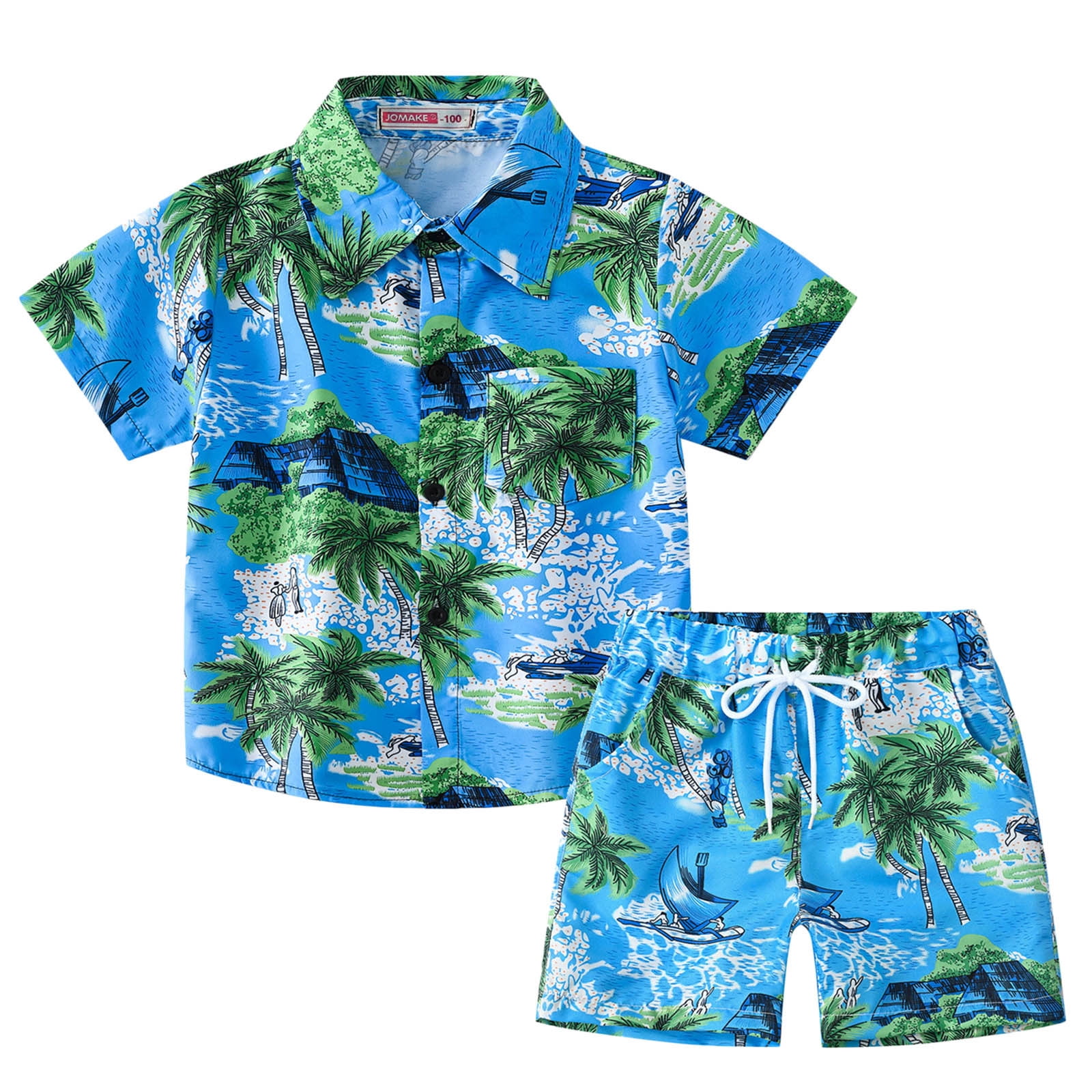 TAIAOJING Baby Boys Summer Clothes Sets Toddler Short Sleeve Coconut