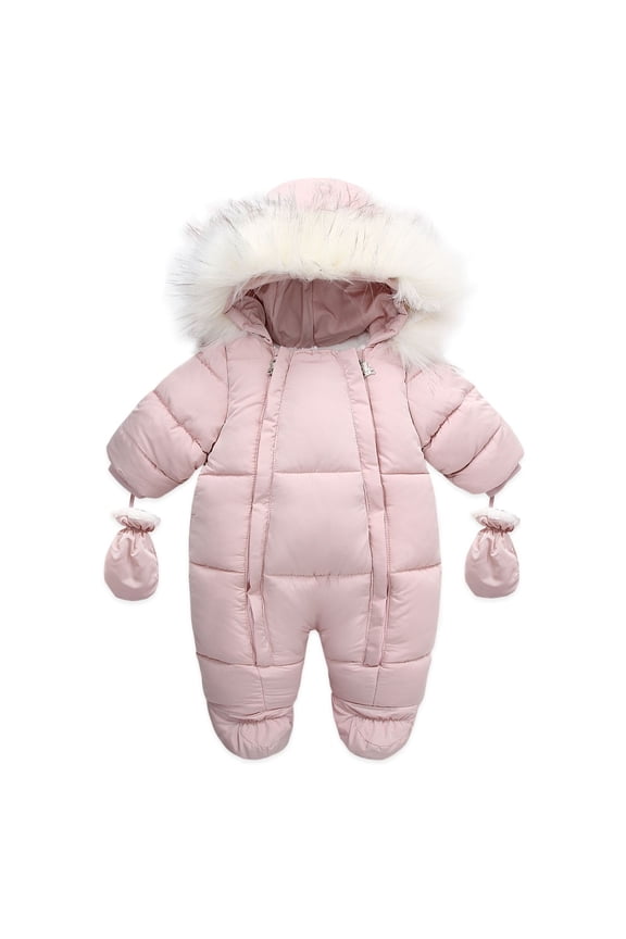 Baby Bunting Bodysuit Baby Girl Boy Coat Winter Snowsuit Toddler Jacket Clothes Zipper Jumpsuit Hooded Snow Wear Coat Outwear 0-6 Months