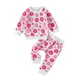 thumbnail image 1 of TAIAOJING Baby Clothes for Girls Toddler Long Sleeve Floral Prints T Shirt Pullover Tops Pants Outfits 18-24 Months, 1 of 6
