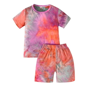 TAIAOJING Baby Girl Christmas Clothes Kids Toddler Spring Autumn Print Cotton Short Sleeve Tops Tshirt Shorts Clothes Outfits 3-4 Years