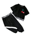 thumbnail image 1 of TAIAOJING Baby Girl Clothes Outfits Cotton Letter Print Casual 2PC Set For 5-6 Years, 1 of 2